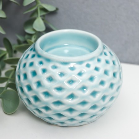 Ceramics Cloth for 1 candle "Mesh with rhombuses" MIX 6x8x8 cm-2