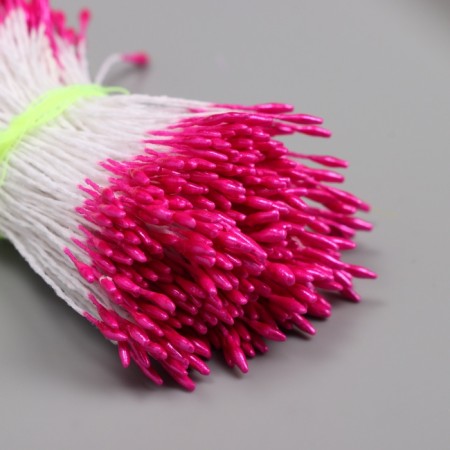Stamens for artificial flowers gloss "risinki" fuchsia set 360 pcs length 6 cm-2