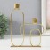 Summary Metal for 2 candles "Geometry. Smooth lines" Gold D = 2.3 cm 4x17x23 cm