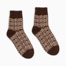 Women's socks, brown color, size 23-25