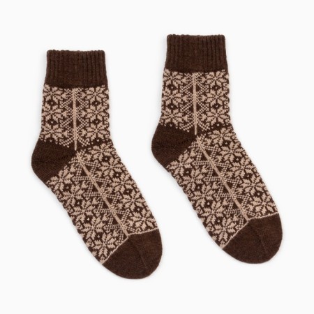 Women's socks, brown color, size 23-25