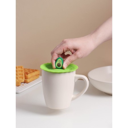 Silicone lid Silicone shares "avocado", d = 10 cm, green color-4