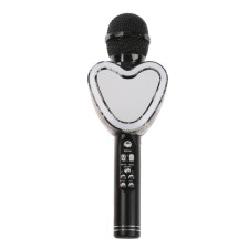 Microphone for karaoke Q5, 3 W, 1800 mAh, Bluetooth, FM, Microsd, Black