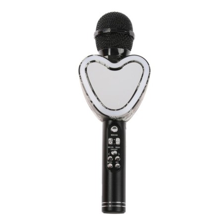 Microphone for karaoke Q5, 3 W, 1800 mAh, Bluetooth, FM, Microsd, Black