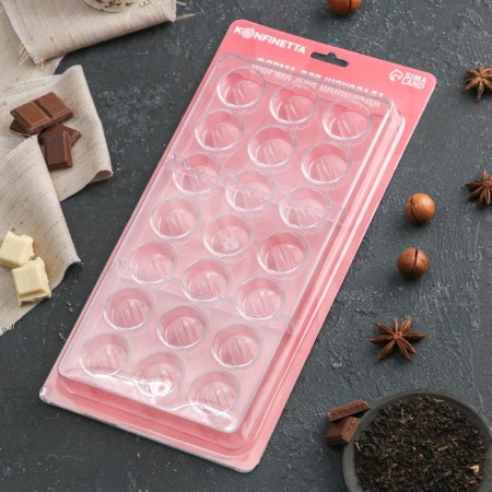 Konfinetta chocolate form "Shaffl", 27.5 × 17.5 × 2.5 cm, 21 cells (3 × 3 × 1 cm)-3