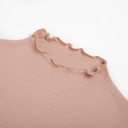 Women's turtleneck Minaku: Basic Line, color is light beige, size 48-5