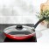 Pan Blaze, d = 28 cm, glass cover, anti -stick coating, red color