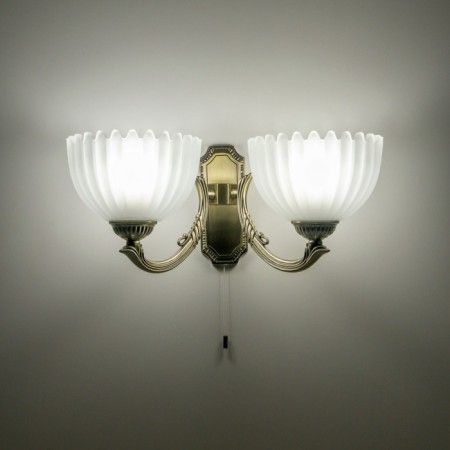 Sconces Citilux "Seville" CL414323, 39x16.5 cm, 2x75W, E27, brown color-6