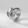Ring Metal "Trend" movement, wave, color silver, size 17