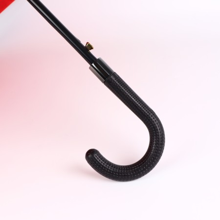 Umbrella - semi -automatic cane "plain", eponge, two -layer, 8 spokes, r = 51 cm, black/red color-6