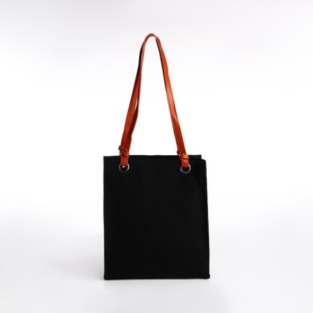 Bag Female Tout with zipper, black color