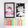 Application by stickers "Unicorn", 2 pictures - bases, 2 sheets of stickers