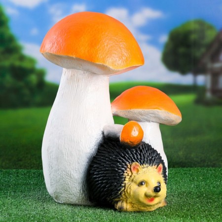 Garden figure "Hedgehog under the mushroom" 36x33x44cm