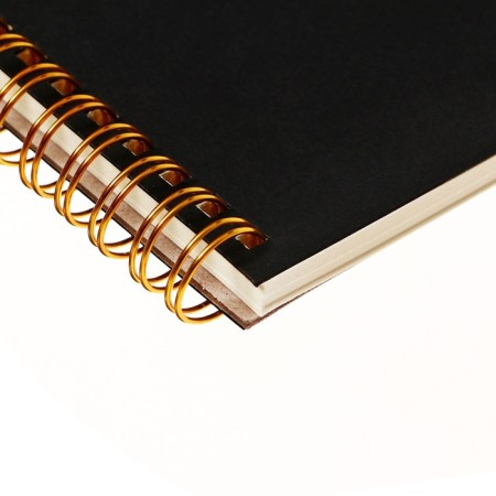 A5 business test, 60 sheets in the PragMatic cage, cardboard cover, tinted block 80g/m2, black-3