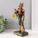 Polystone souvenir with clock "Golden Dragon in Kamisole, with a sword" 12x9x32 cm