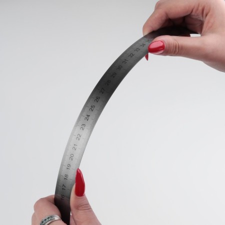 The ruler is steel, springy, 50 cm, thickness 0.5 mm-2