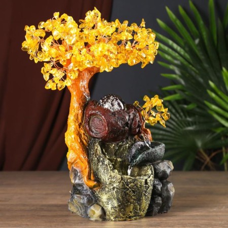 The desktop fountain from the network "Tree with amber leaves" 312 stones 34x26x13 cm-1