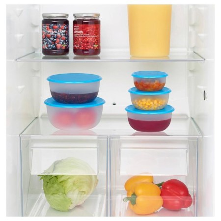 Set of containers Reda, 5 pcs, round, blue / blue color-1