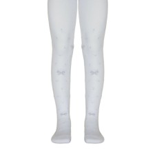 Pantyhose baby cotton Conte kids tip-top, height 140-146 cm, white color