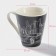 Porcelain share mug "Machine", 310 ml, black color