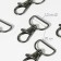 Metal carbine, 39 × 24 mm / 20 × 1.5 mm, 6 pcs, black nickel color