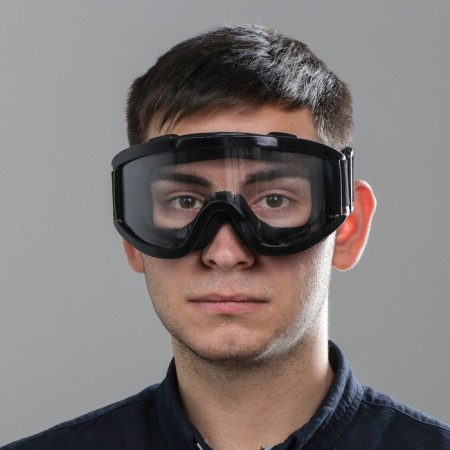 Mask glasses for motor vehicles, glass is transparent, black color-4