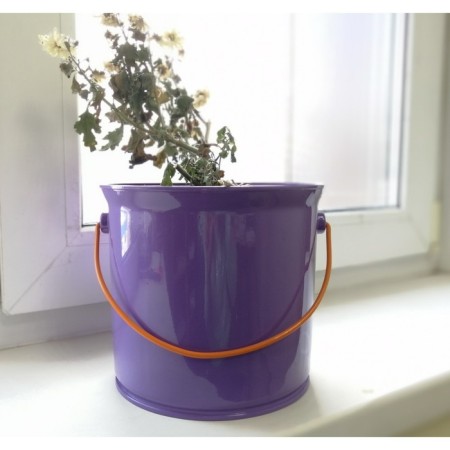 Flowers' set: bracket + kashpo, purple color-1