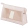 Cosmetic bag with a net, 27x8x16 cm, beige