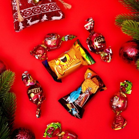 A set of chocolate sweets "Christmas tree", blue 105 g-1