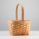 Wicker basket, sequoia, 22x15.5x12/25.5 cm