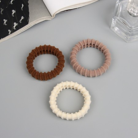 Hair elastic band "Mahrushka Sport" (set of 3 pcs) Tenderness style, 5 cm-1