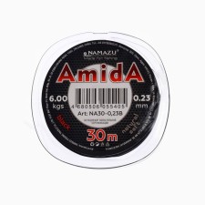 Namazu Amida fishing line, diameter 0.23 mm, test 6 kg, 30 m, coal-black, 1 pc.