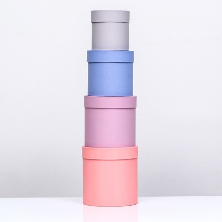 Set of round boxes 4 in 1 "Dawn" 20 x 20 x 17.5 - 14 x 14 x 13 cm-2
