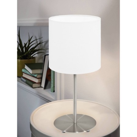 Passteri 1x60W table lamp E27, Nickel, white 18x18x40 cm-1