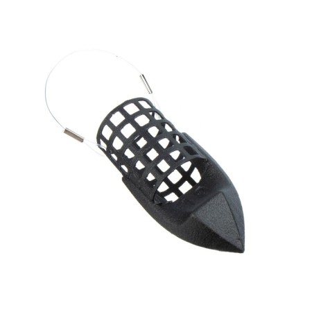 Metallic feeder X-Feeder ME Bullet Arrow S Perfo, Matt Black, 100 g, 20 ml-1