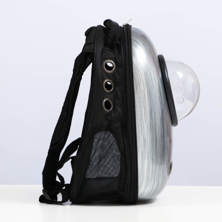A backpack for carrying cats and dogs, with a window, 32 x 25 x 42 cm, silver-1