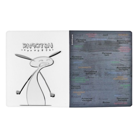Subject notebook, 48 sheets, cage, history of Erichkrause "Chubrik", plastic cover silk-screen covers, Bloc Offset 100%, information block-2