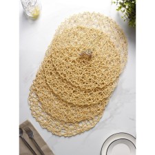 A set of serving napkins on the table of the Dandelion, 4 pcs, d = 38 cm, beige color