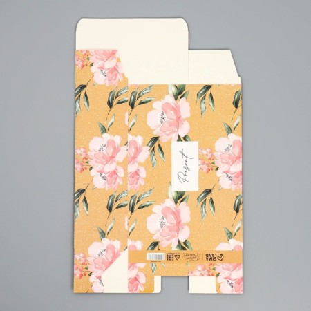 Gift folding box, packaging, "flowers", 16 x 23 x 7.5 cm-7