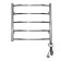 Domoterm electric heated towel rail "Laura", 500 x 500 mm, 5 crossbars, right, chrome