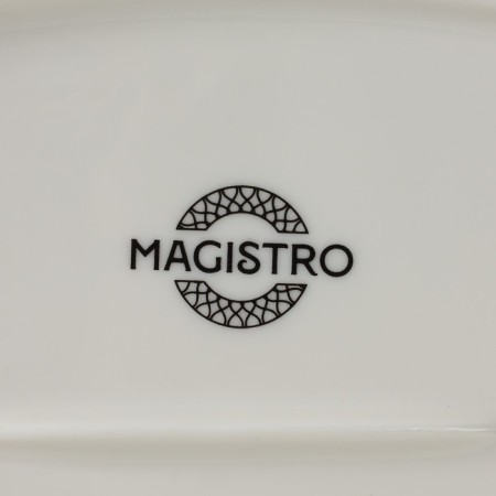 Porcelain oval Magistro "Tandy", 30 × 20 × 1.5 cm, white color-4