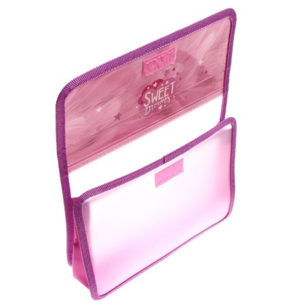 A5 notebook folder (200 x 230 x 75 mm), with Velcro valve, 2 compartments, plastic/textiles, PT-95 "kitten"-3