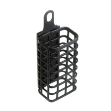 The feeder is steel, rectangular, 40 g