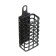 The feeder is steel, rectangular, 40 g