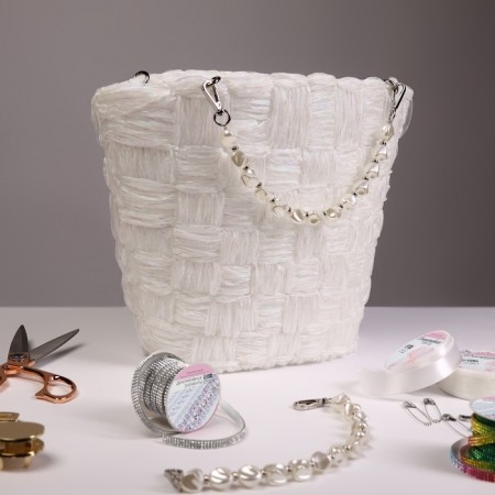Canvas-base for embroidery of the basket, plastic, 40.5 × 26.5 × 29 cm, 20 × 12.5 cm, white color-1