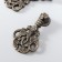 Handle for the casket Metal "Vegetable ornament" bronze 5.8x2.8 cm