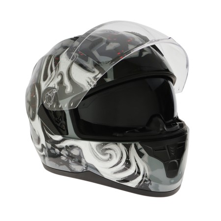 The helmet integral with two visors, size XXL (61), BLD-M67E model, black and gray-4