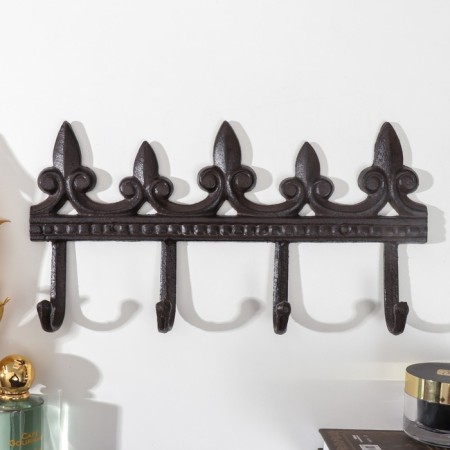 Hooks decorative cast iron "Forged peaks" 15x30x3.5 cm-1