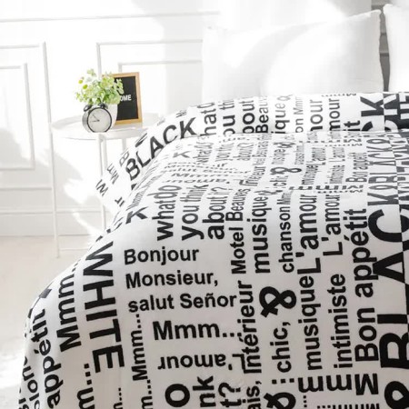 Black & White 150x200cm Palace, Aerosoft 190g/m, PE 100%-4