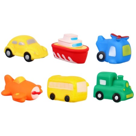 Rubber toy for the bath "Transport", 7 cm, with a squeak, types of mix, crumb I-11